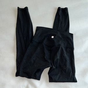 Lululemon Align Pant Black Size 4 Logo Print Barely Worn